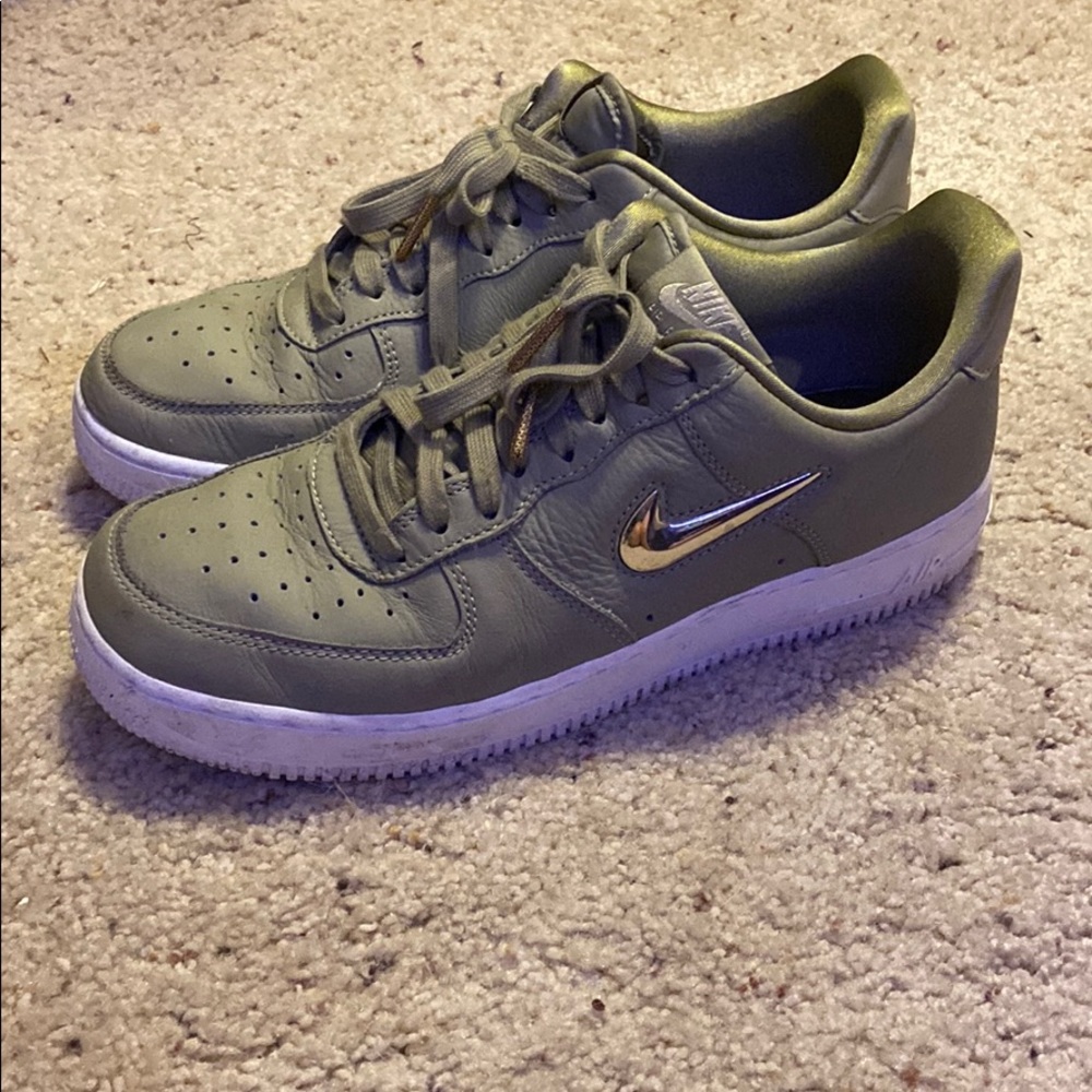 Nike olive Air Force 1s